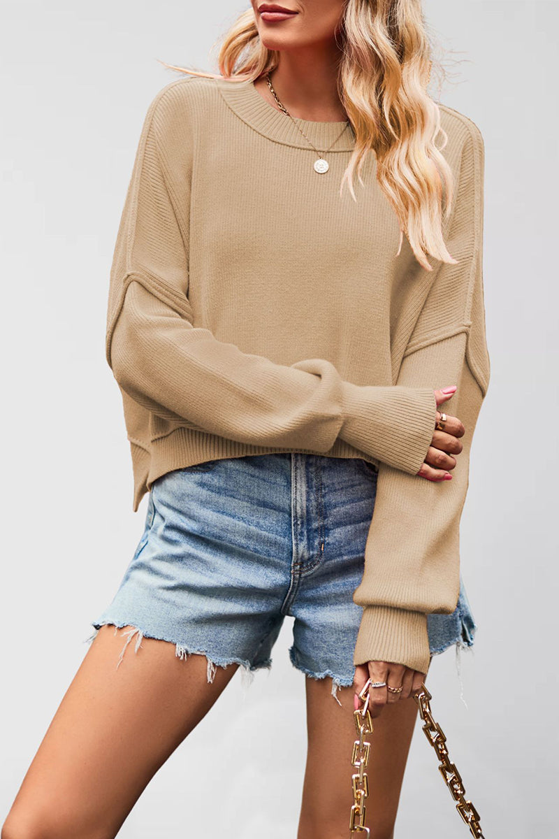 Oversized Knit Pullover Sweater