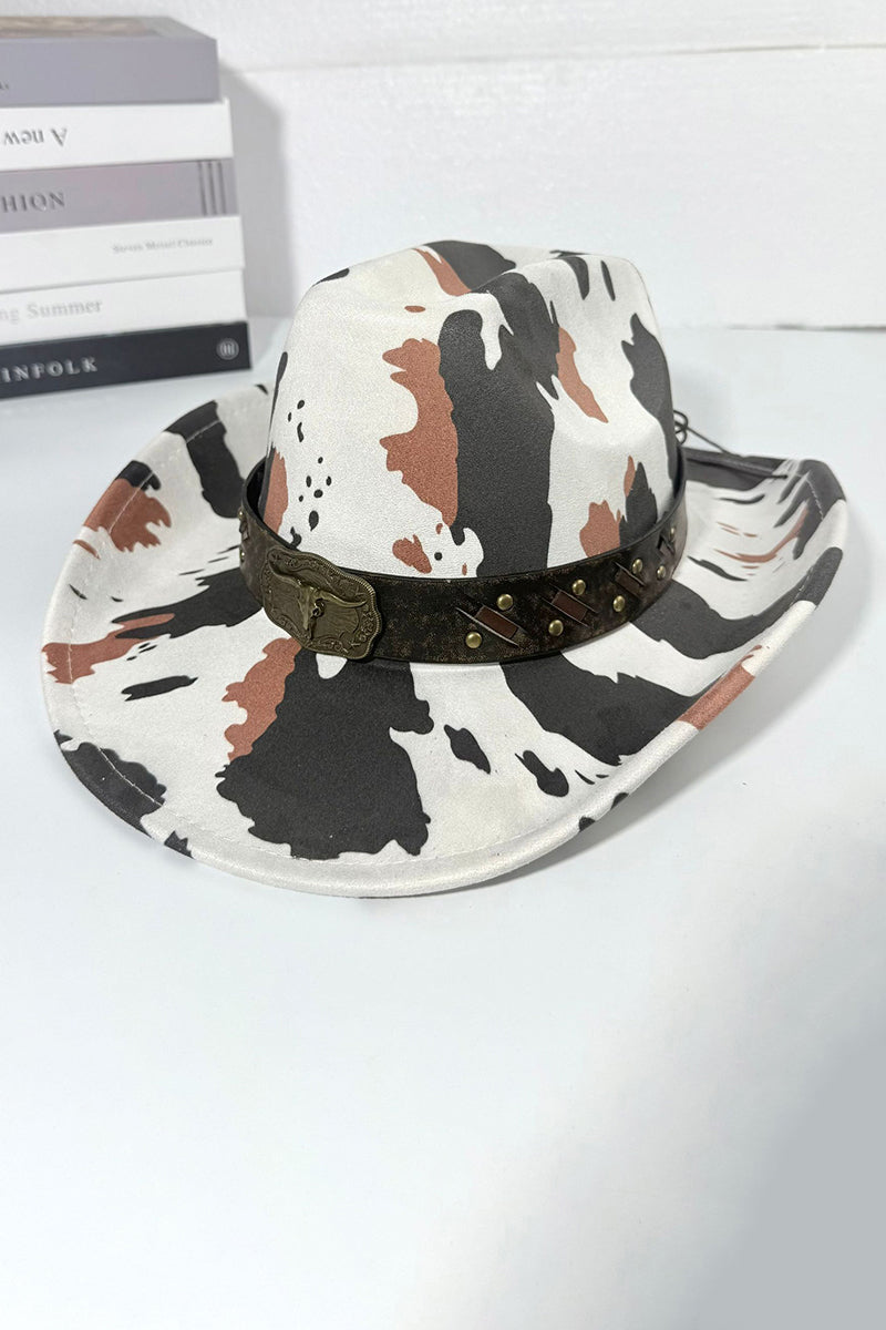 Cow Print Western Style Hat