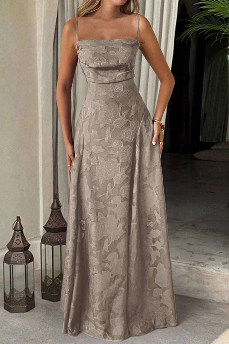 Textured Sleeveless Maxi Dress