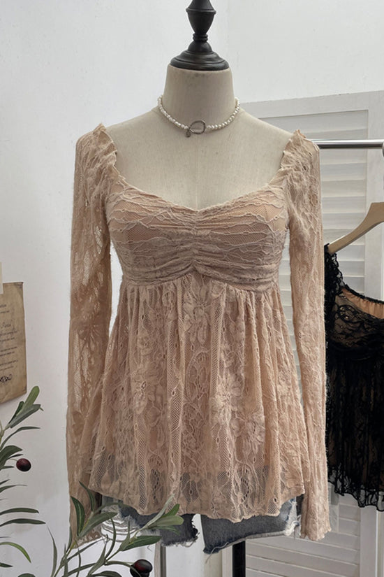 Elegant Lace Long Sleeve Top