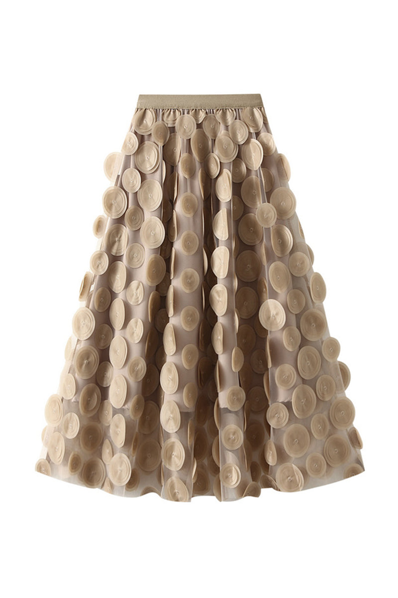 Polka Dot Circle Midi Skirt