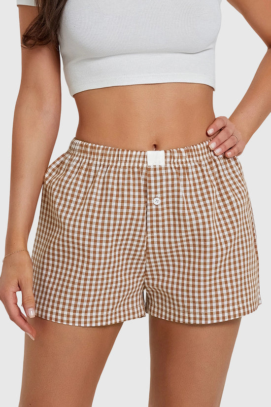 Gingham Casual Shorts