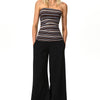 Striped Strapless Fitted Tube Top
