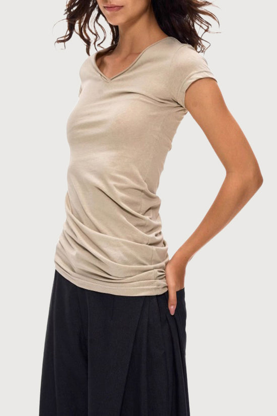 Basic V-Neck Fitted T-Shirt