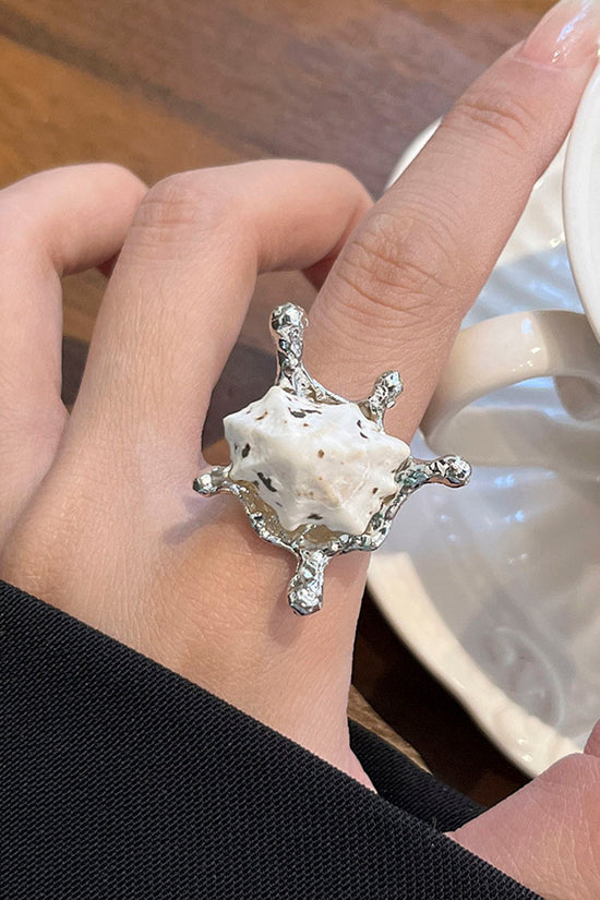 Ocean-Inspired Seashell Statement Ring