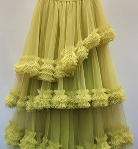 Flouncy Tiered Midi Skirt