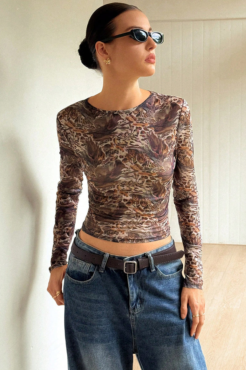 Abstract Pattern Long Sleeve T-Shirt