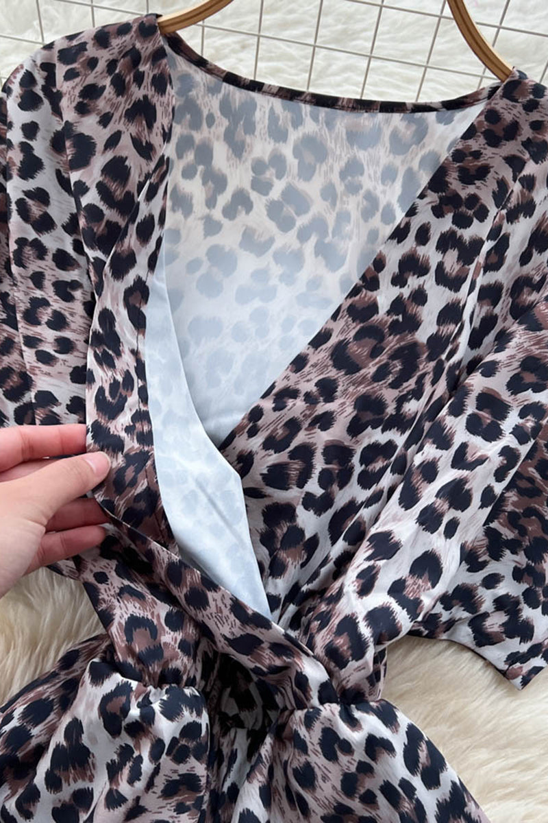Zebra Print V-Neck Jumpsuit