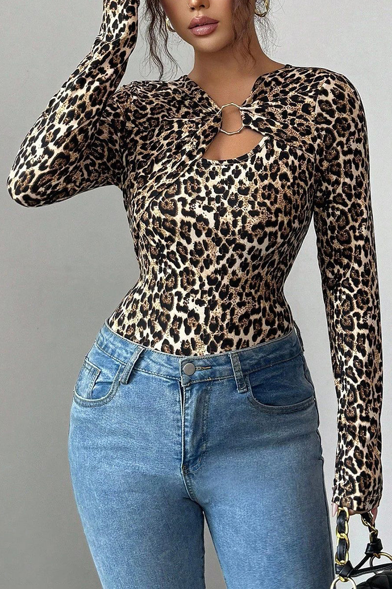 Ring Detail Long Sleeve Top