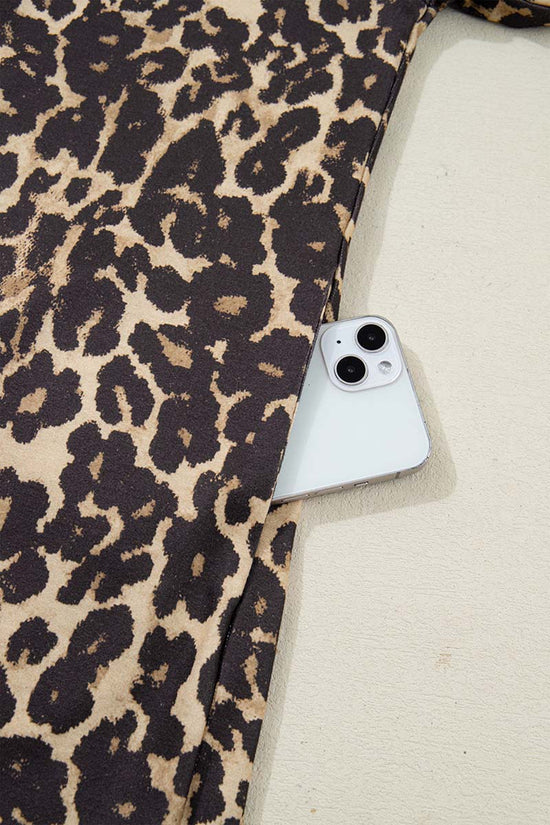 Leopard Print Casual Dress