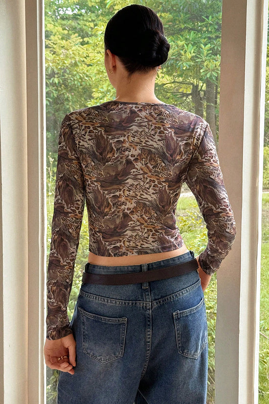 Abstract Pattern Long Sleeve T-Shirt