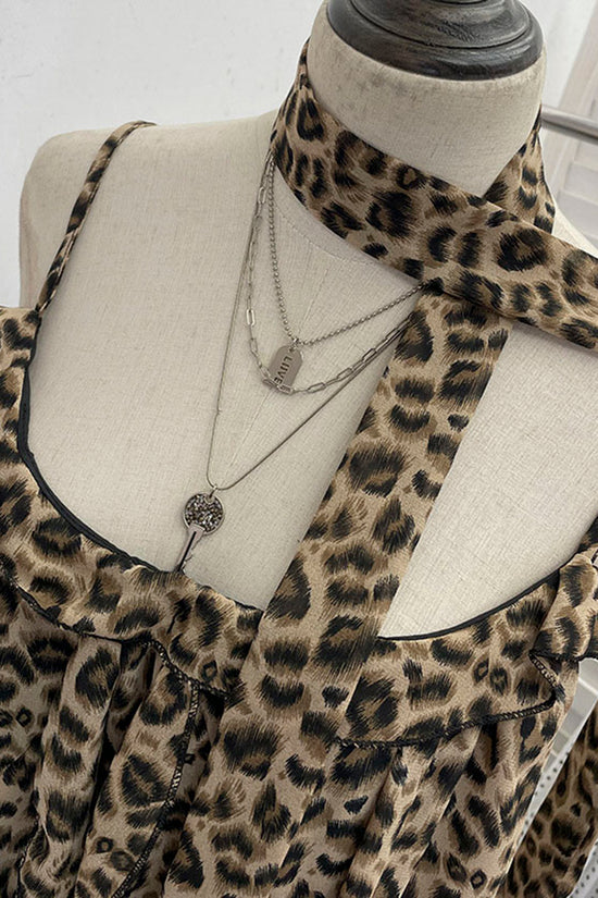 Leopard Ruffle Tank Top