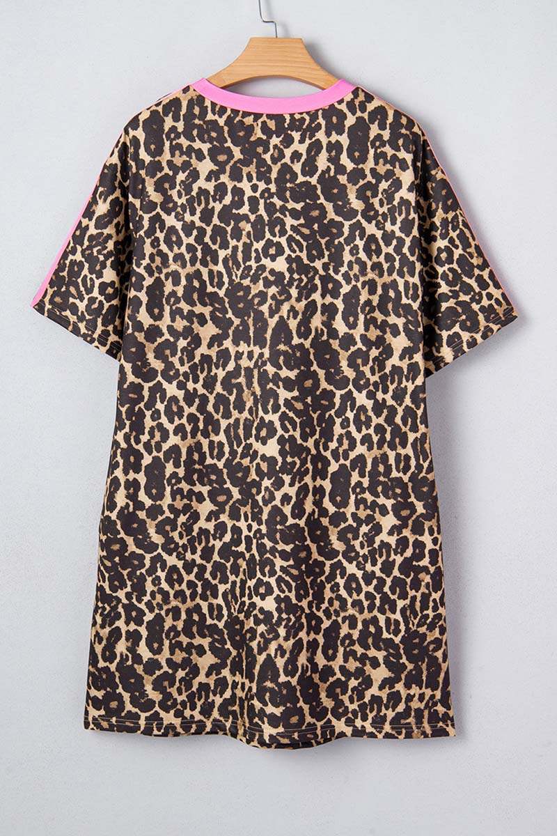 Leopard Print Casual Dress