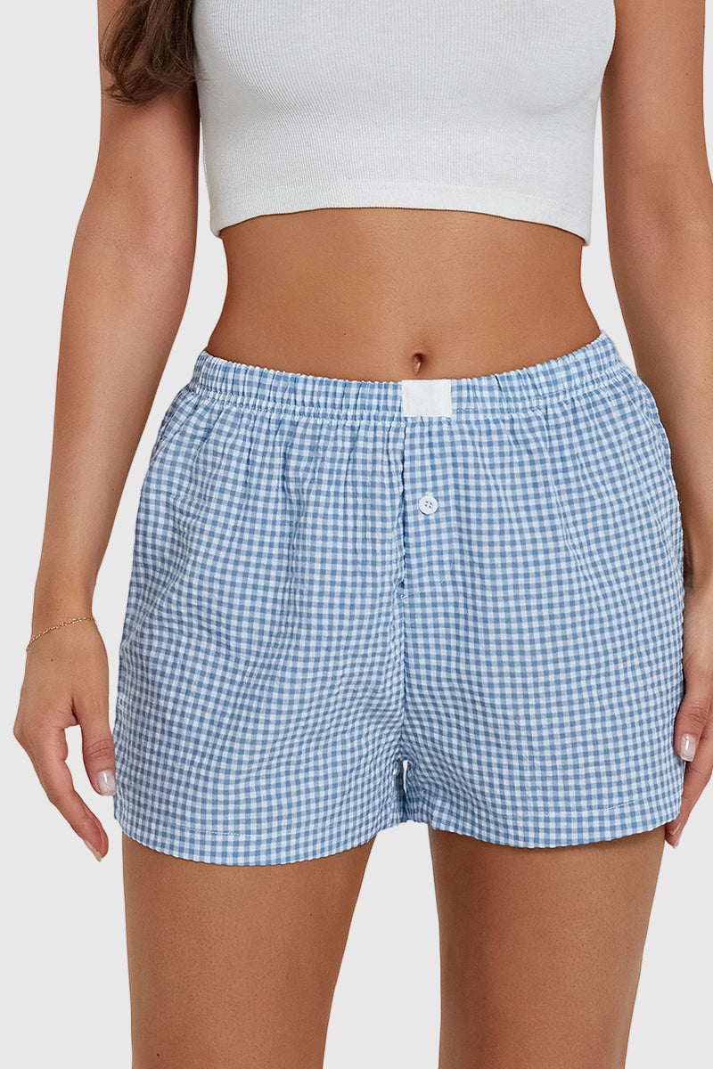 Gingham Casual Shorts