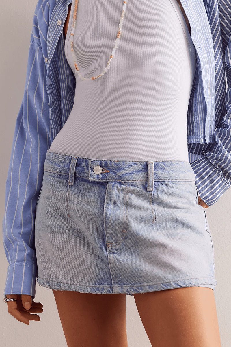 Casual Denim Mini Skirt