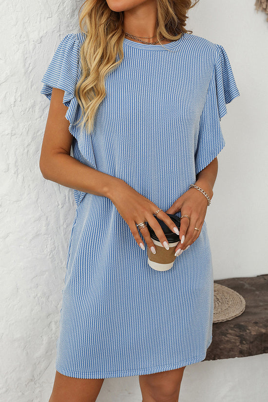 Flutter Sleeve Casual Dress