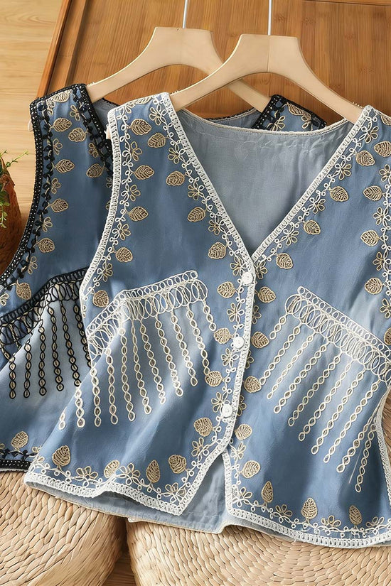 Patterned Boho Chic Vest