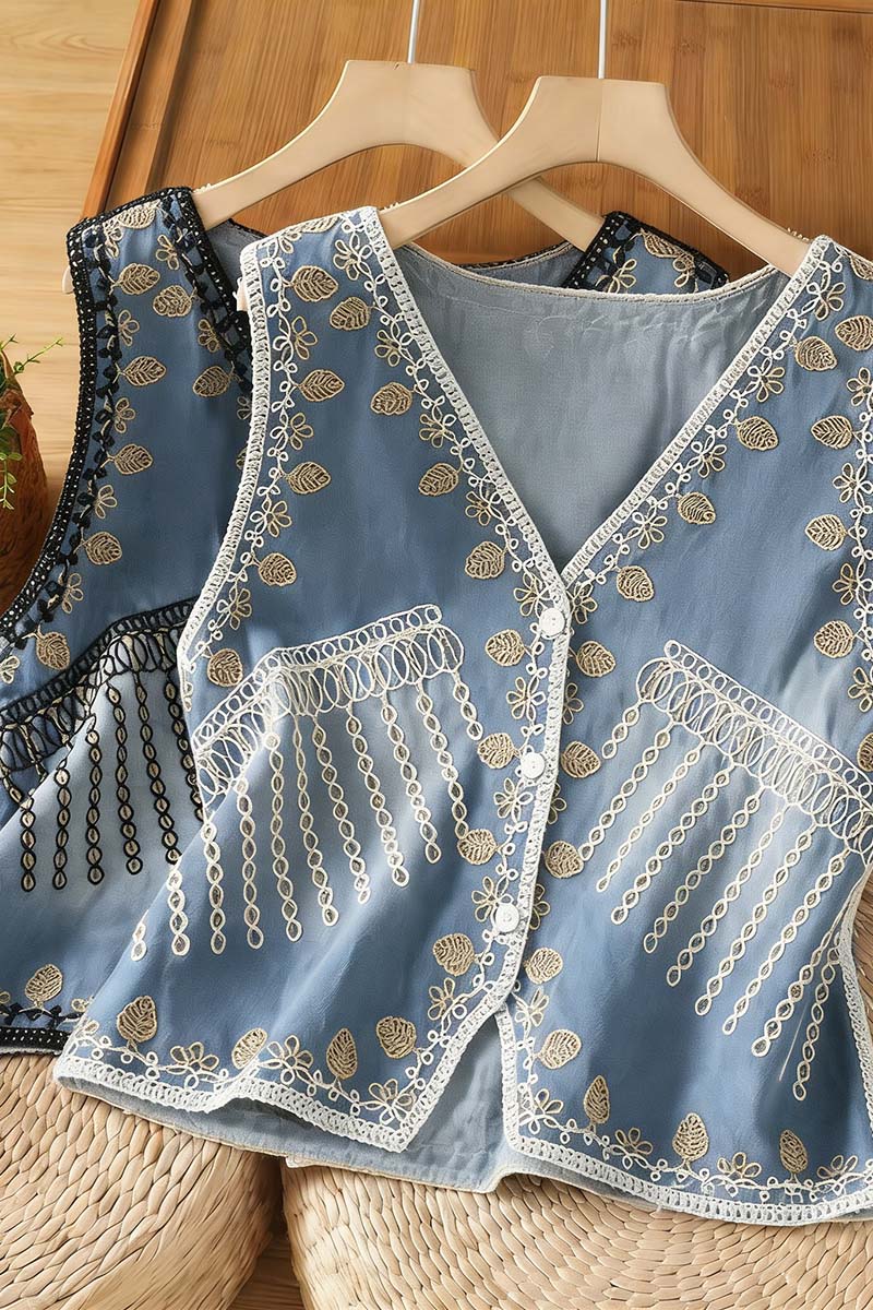 Patterned Boho Chic Vest
