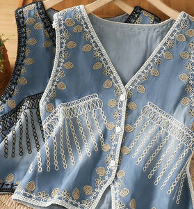 Patterned Boho Chic Vest