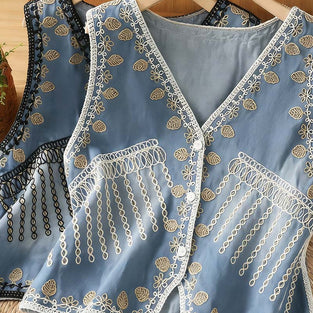 Patterned Boho Chic Vest