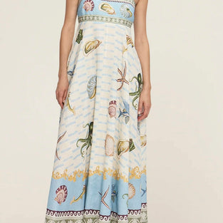 Colorful Pattern Sleeveless Maxi Dress