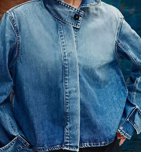 High Collar Denim Jacket