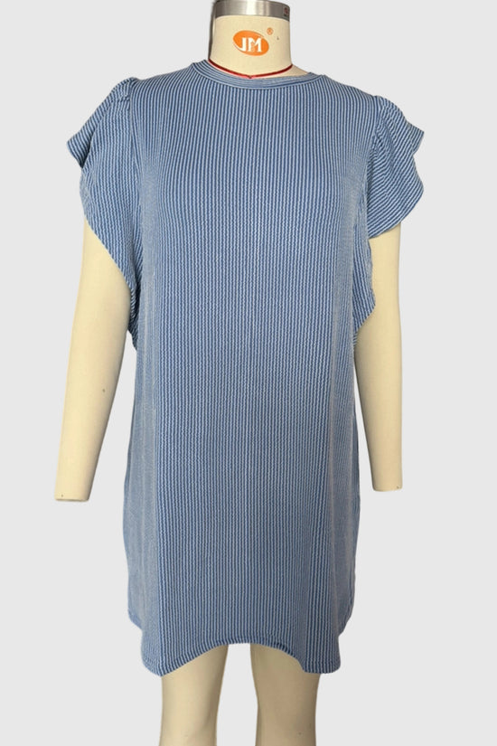 Flutter Sleeve Casual Dress