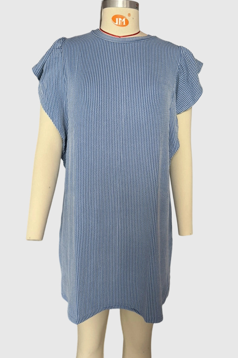 Flutter Sleeve Casual Dress