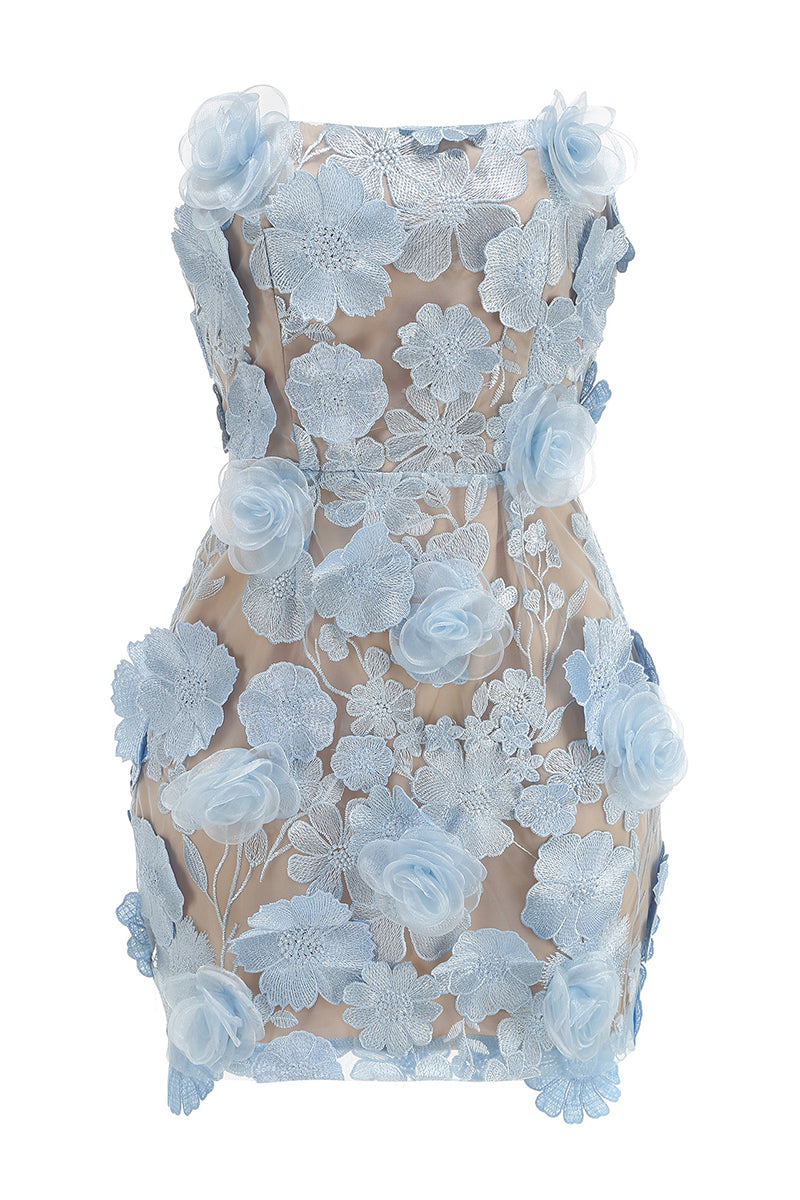 Strapless Floral Bodycon Dress