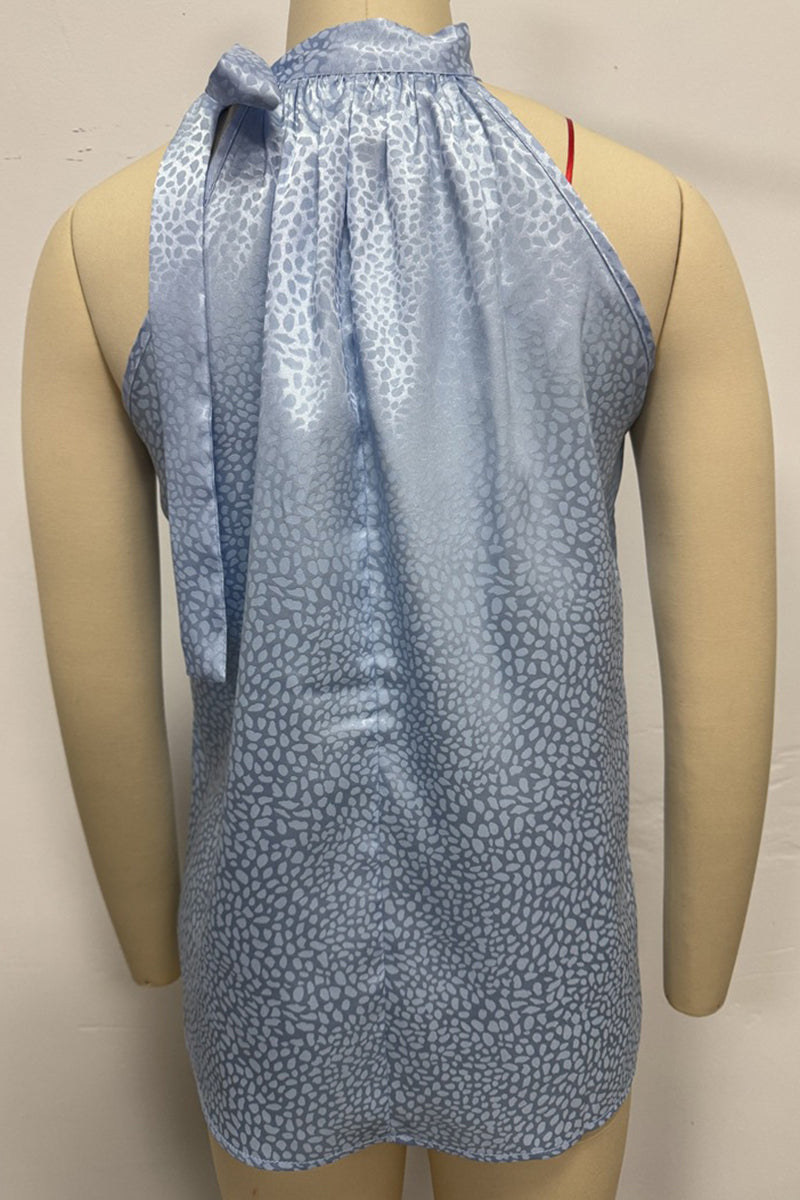 Chic Sleeveless Bow Tie Halter Top