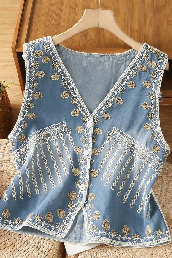 Patterned Boho Chic Vest