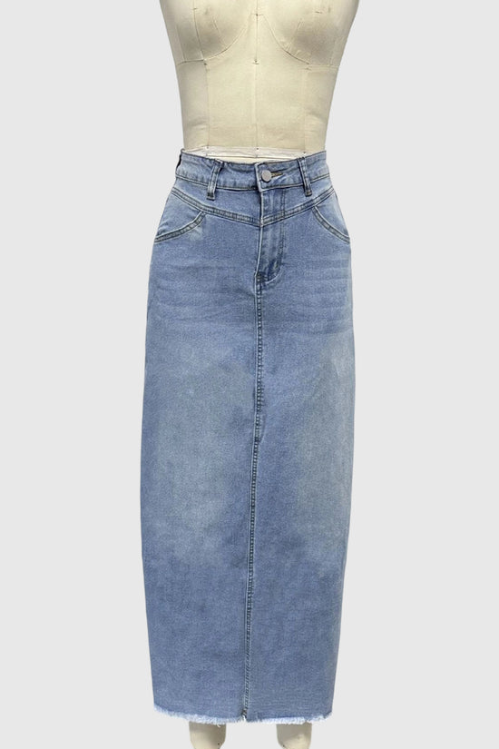 Long Denim Skirt