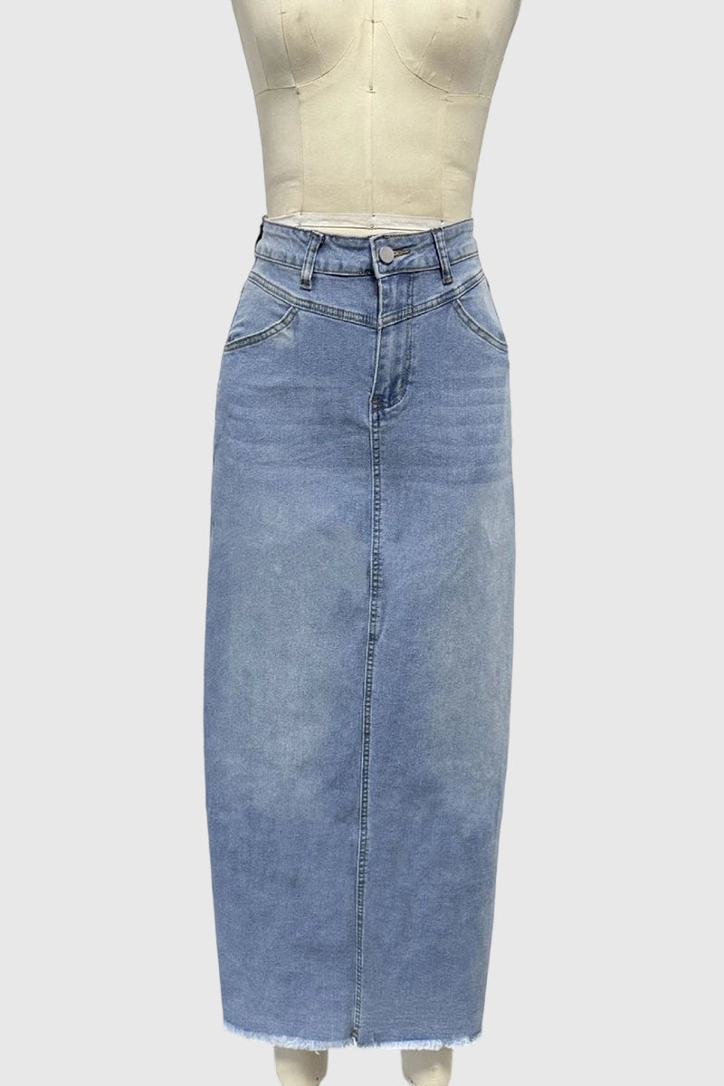 Long Denim Skirt