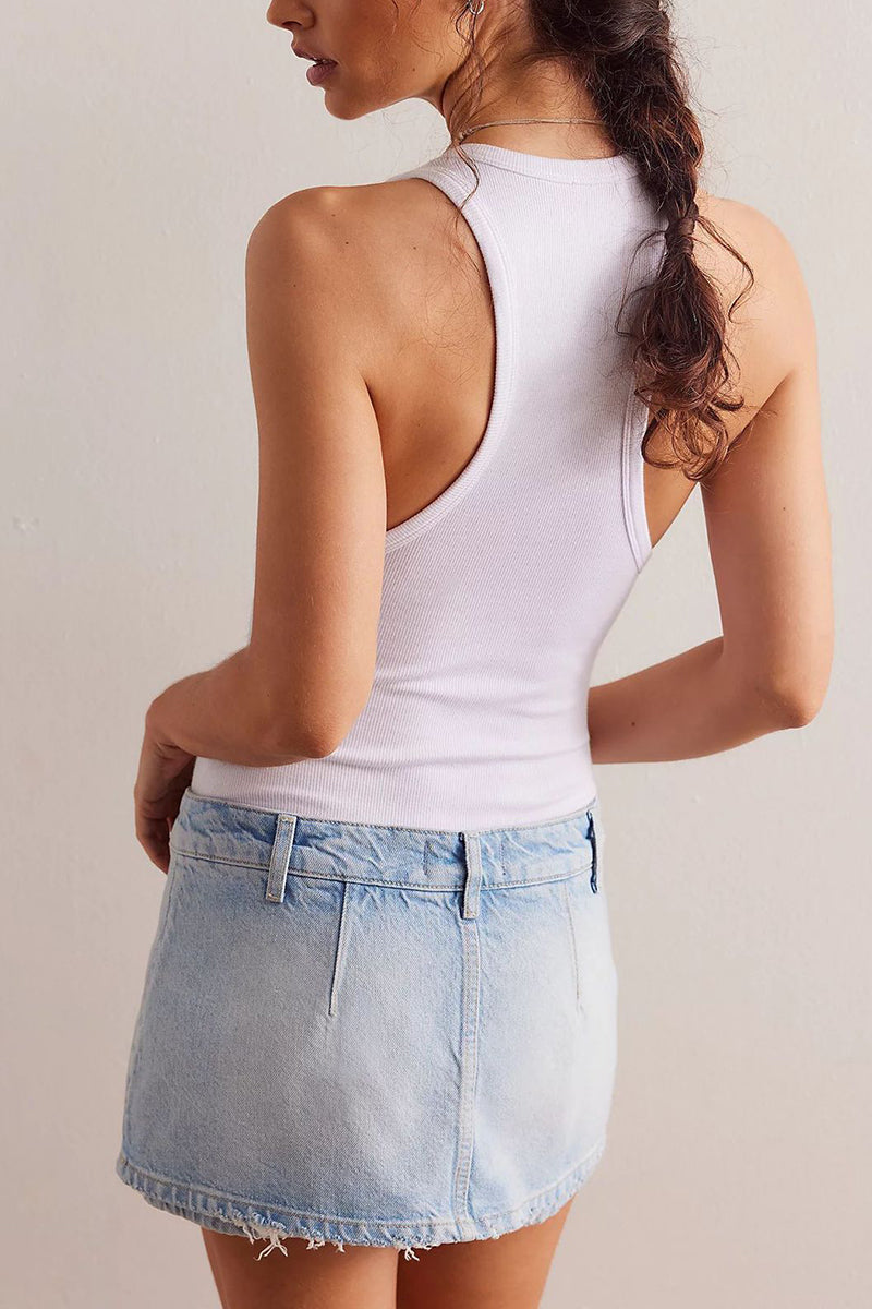 Casual Denim Mini Skirt