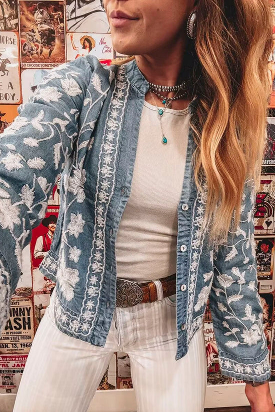 Floral Button-Up Blouse