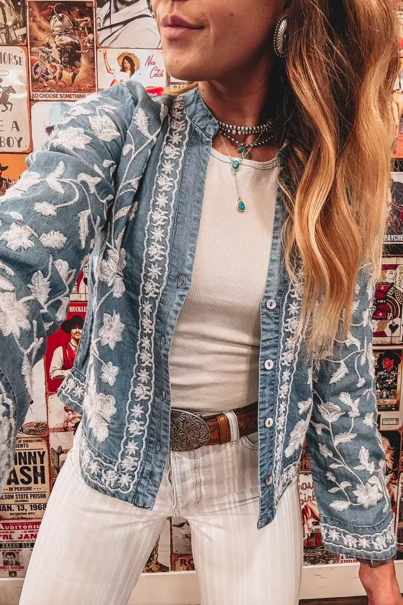 Floral Button-Up Blouse