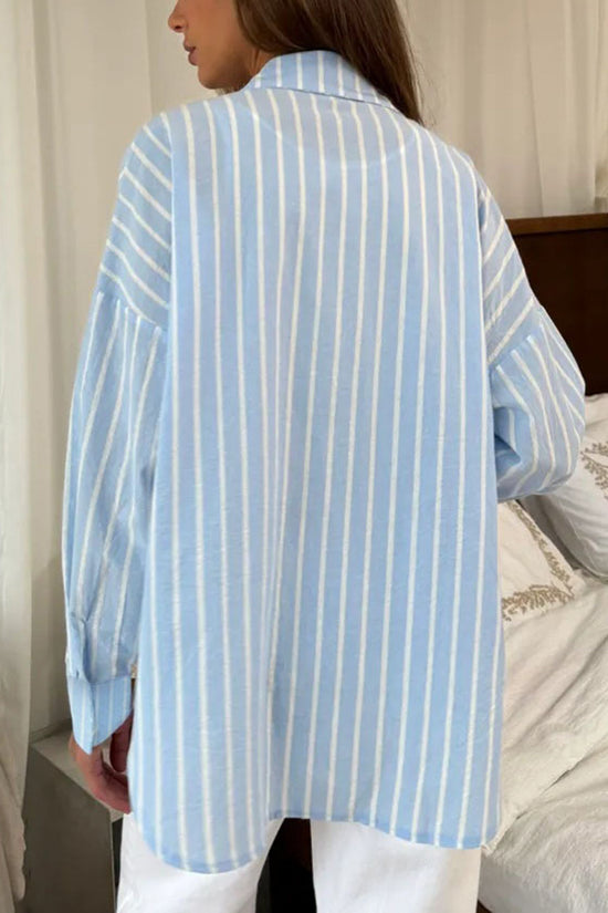 Striped Button-Up Shirt