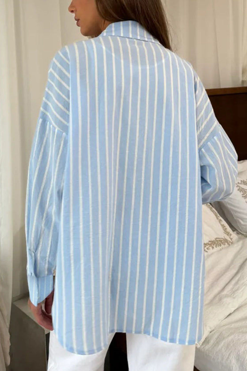 Striped Button-Up Shirt