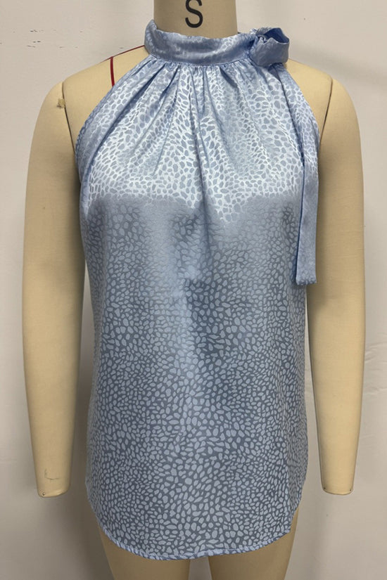 Chic Sleeveless Bow Tie Halter Top