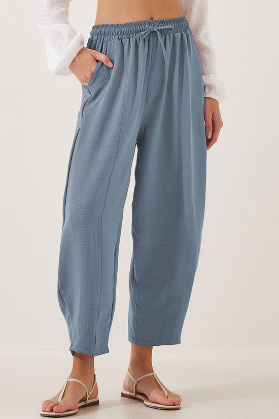 Relaxed Drawstring Casual Pants