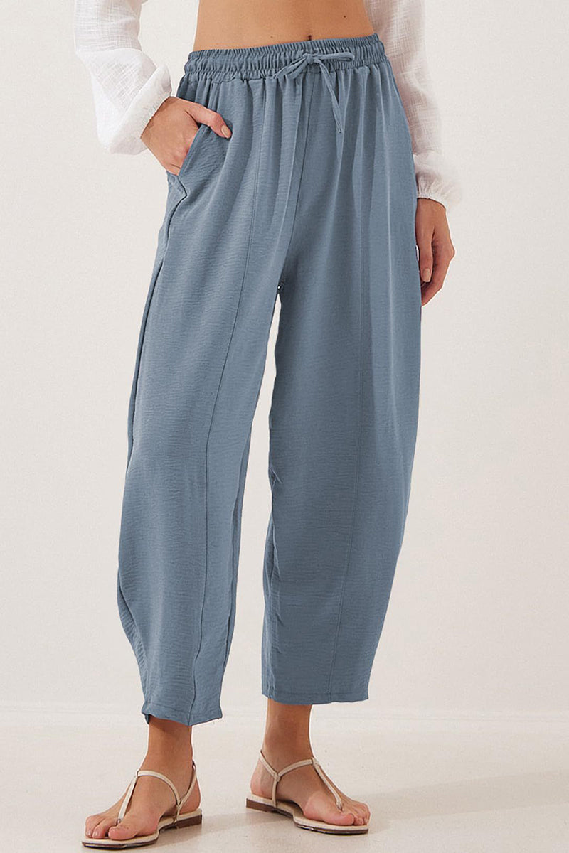 Relaxed Drawstring Casual Pants