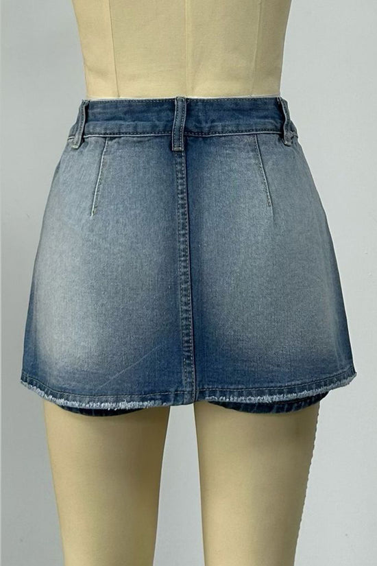 Casual Denim Mini Skirt