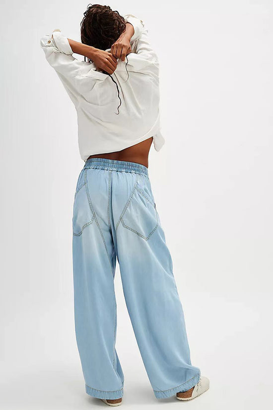 Chic Relaxed Fit Denim Trousers