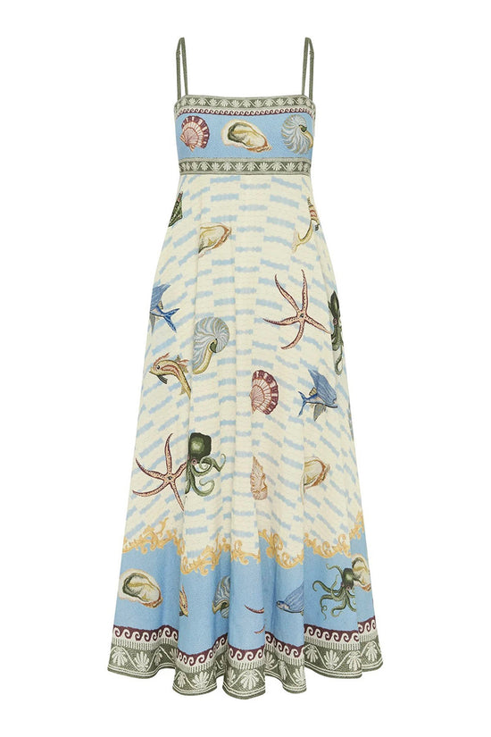 Colorful Pattern Sleeveless Maxi Dress