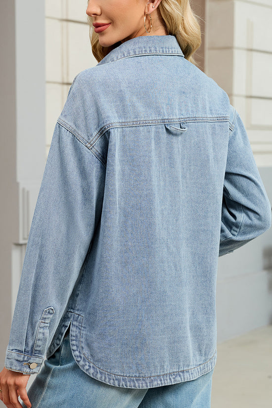 Classic Button-Up Denim Shirt
