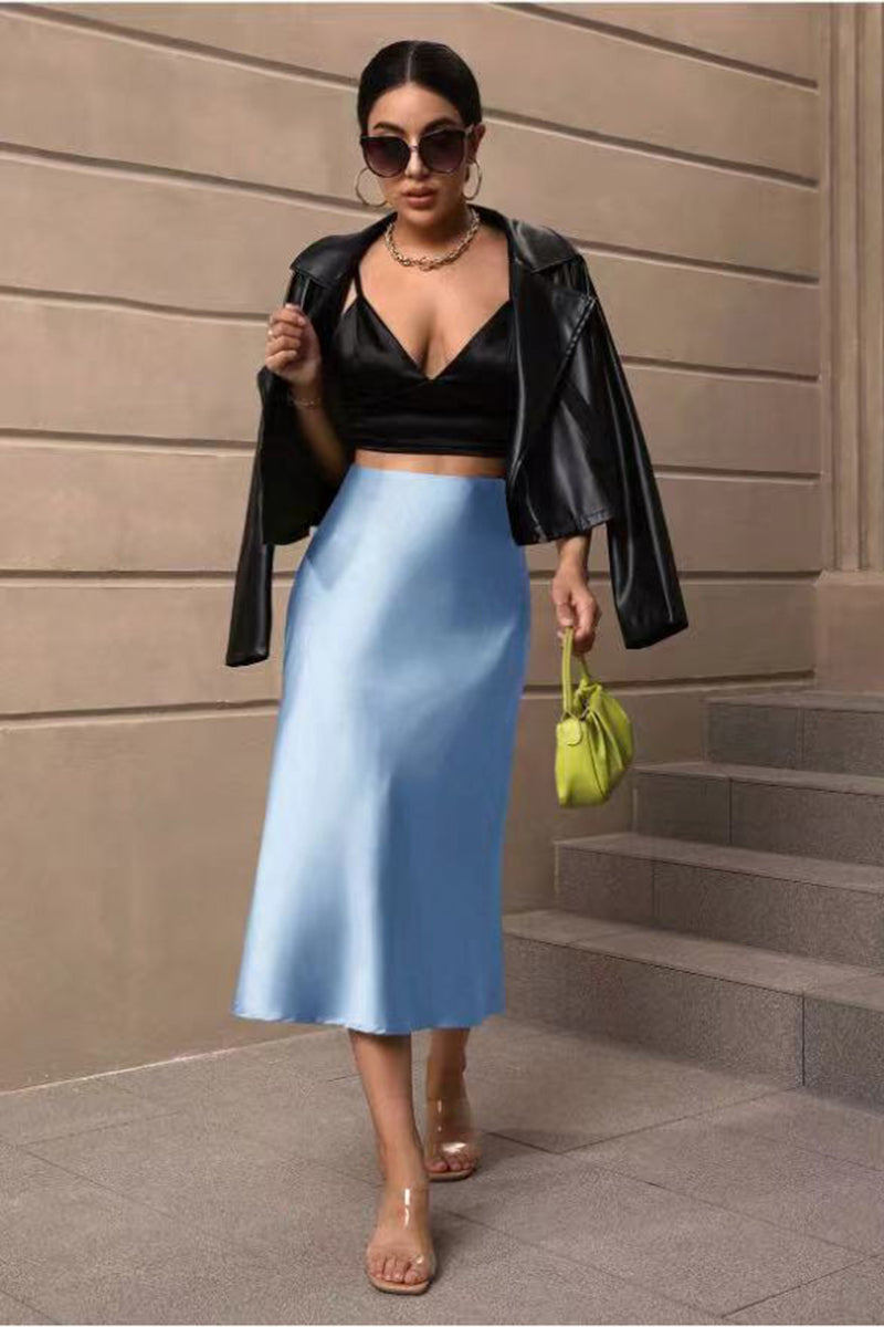 Elegant Midi A-Line Skirt