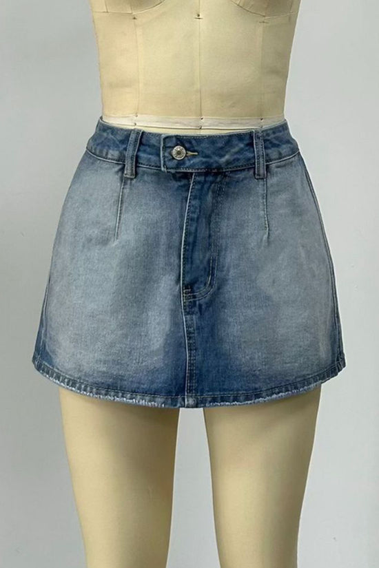 Casual Denim Mini Skirt