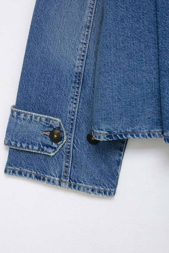 High Collar Denim Jacket