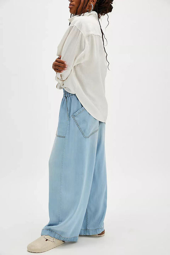 Chic Relaxed Fit Denim Trousers