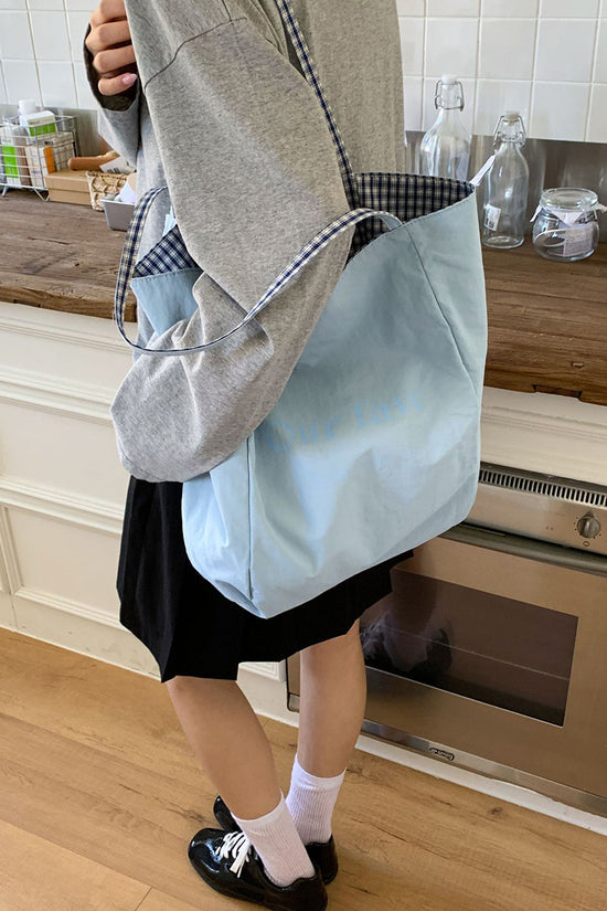 Stylish Checkered Tote Bag
